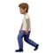 Person Walking: Medium Skin Tone emoji on iPhone
