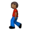 Person som går: Mellanmörk hudton emoji på iPhone (iOS 9.1)