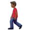 Person som går: Mellanmörk hudton emoji på iPhone (iOS 11.2)