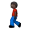Person Walking: Dark Skin Tone emoji on Apple iOS 9.3