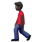 Person som går: Mörk hudton emoji på iPhone (iOS 12.2)