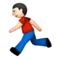 Person som springer: Ljus hudton emoji på iPhone (iOS 9.1)