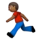 Person som springer: Mellanmörk hudton emoji på iPhone (iOS 9.1)