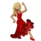 Kvinna som dansar: Mellanljus hudton emoji på iPhone (iOS 9.1)