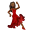 Kvinna som dansar: Mellanmörk hudton emoji på iPhone (iOS 9.1)